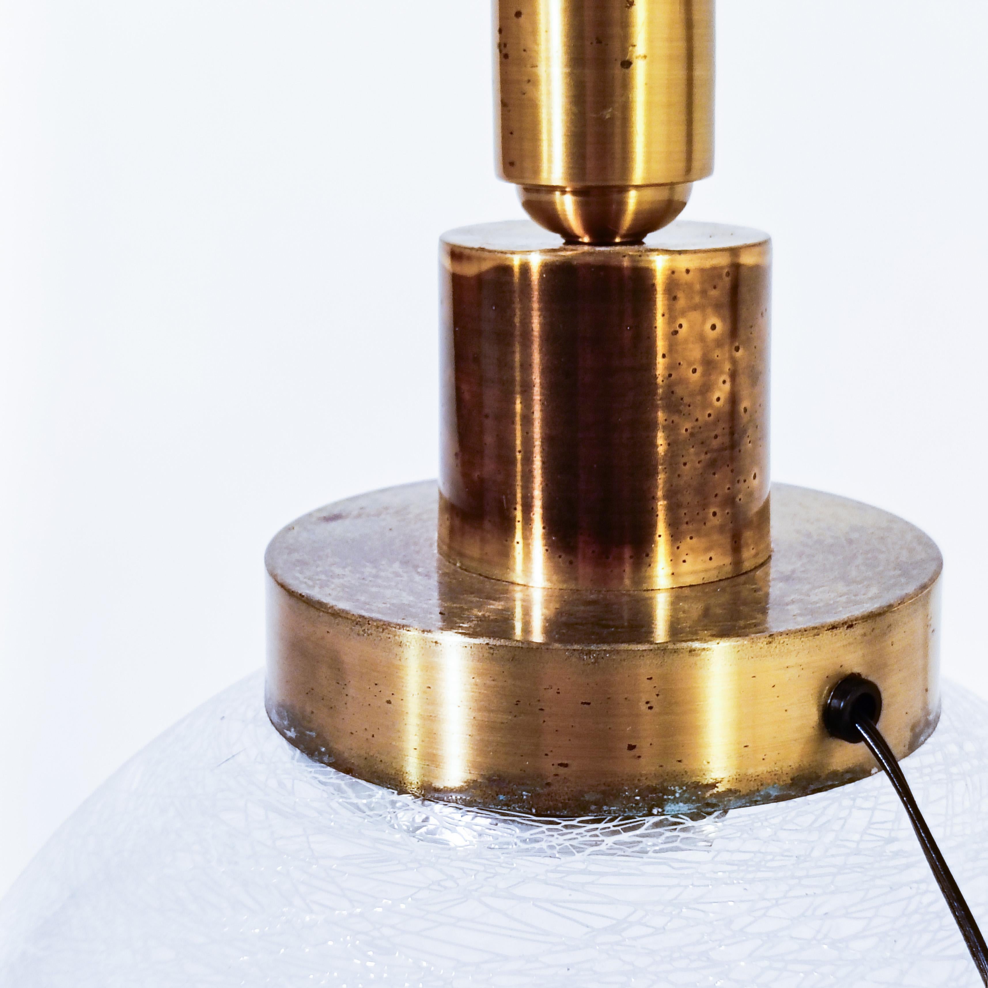 AVMazzega. Huge Space Age Murano glass table lamp, Italy, 1970s For Sale 7