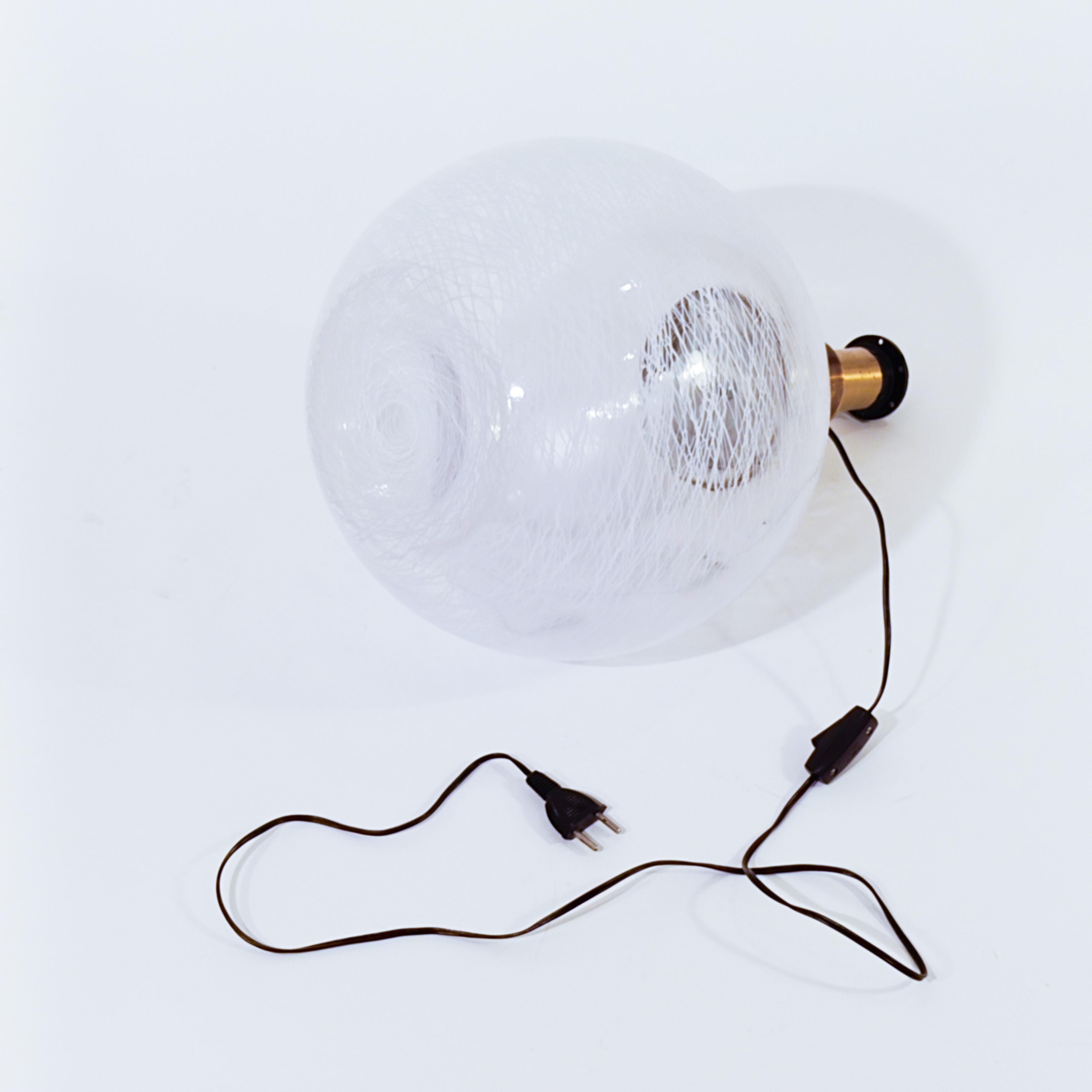 AVMazzega. Huge Space Age Murano glass table lamp, Italy, 1970s For Sale 8