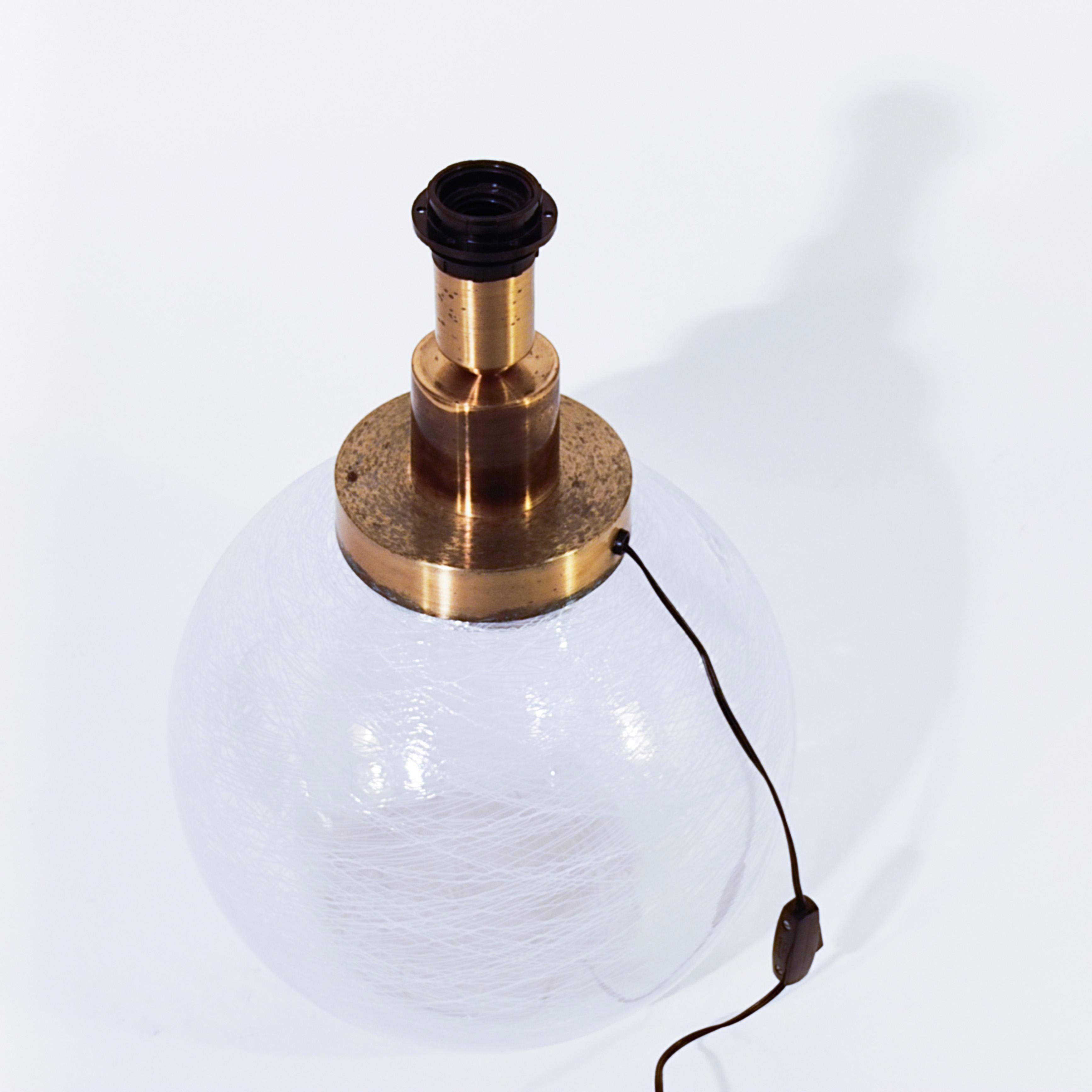 Italian AVMazzega. Huge Space Age Murano glass table lamp, Italy, 1970s For Sale