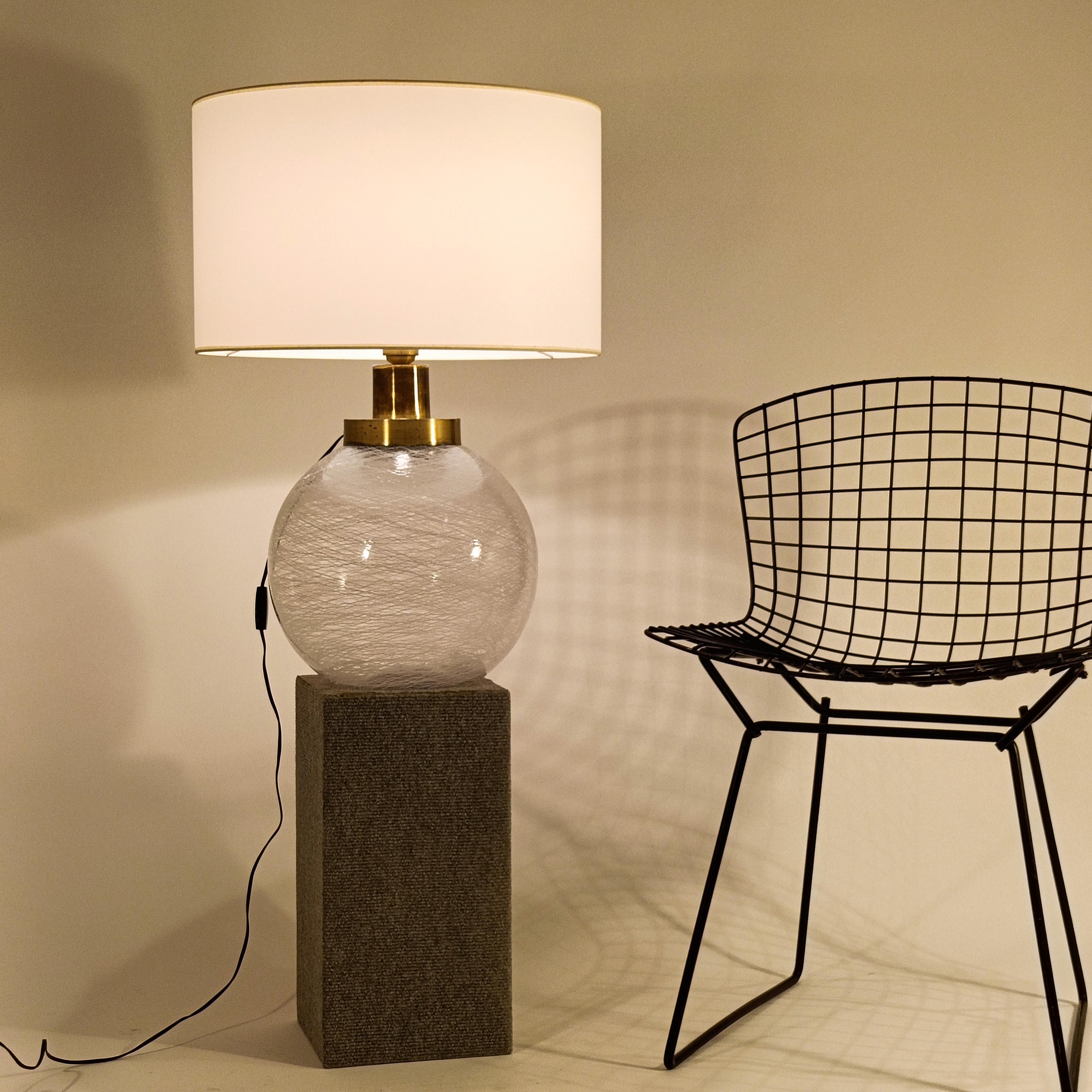 AVMazzega. Huge Space Age Murano glass table lamp, Italy, 1970s For Sale 2