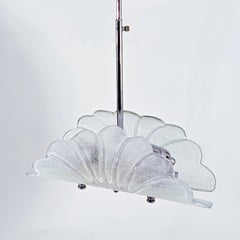 Stile AVMazzega. Lampada a sospensione Palm Beach Regency in vetro di Murano, Italia, anni '70