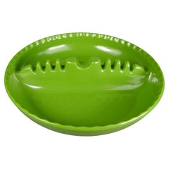 Posacenere in melamina anni '60, color verde avocado