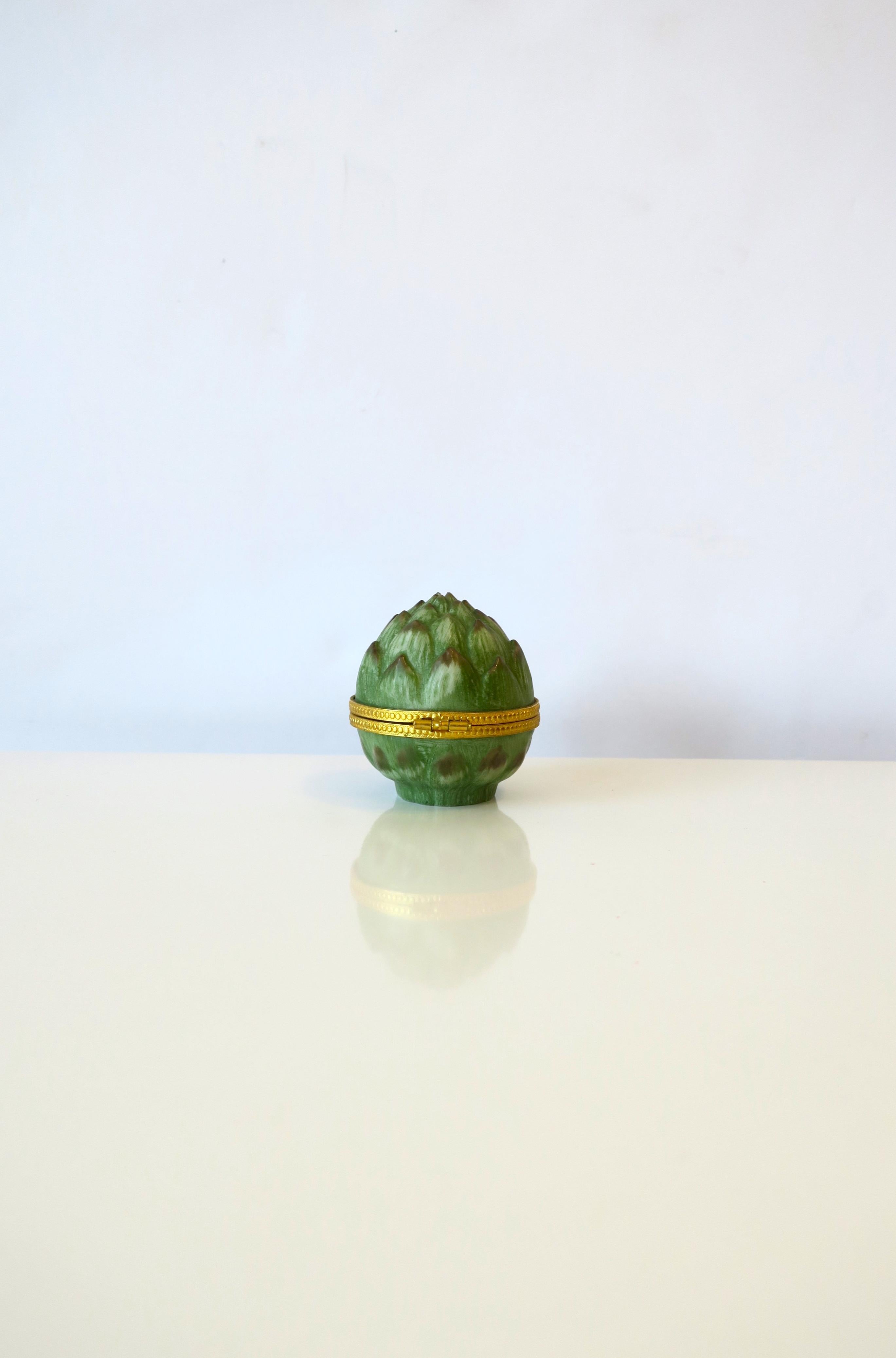 Artichoke Fruit Vegetable Porcelain Jewelry Box 6