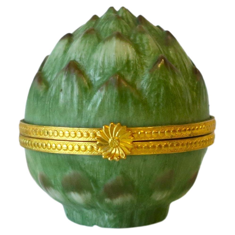 Artichoke Fruit Vegetable Porcelain Jewelry Box