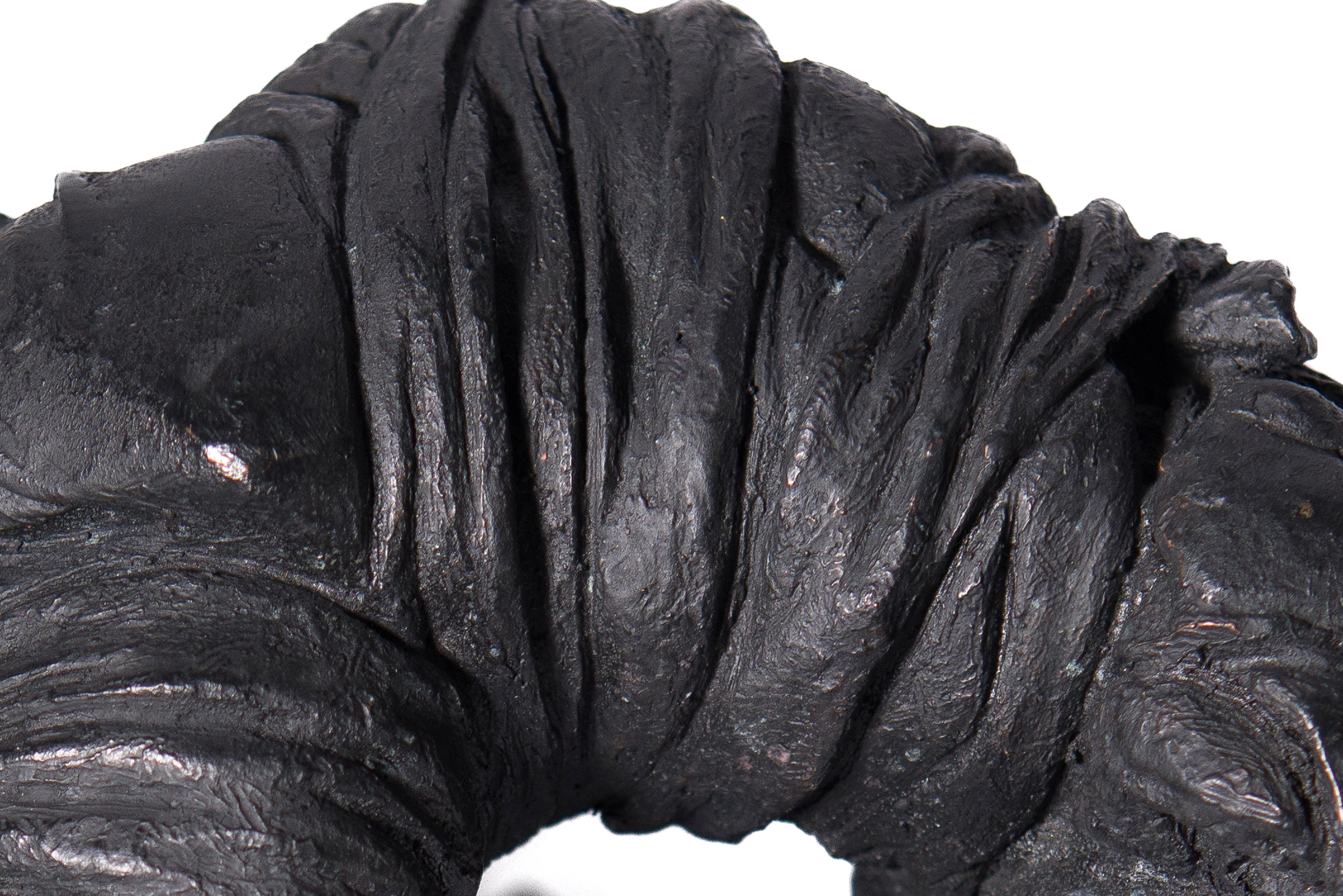 Moderne Avoidance, sculpture contemporaine en fonte de bronze, patine noire. en vente