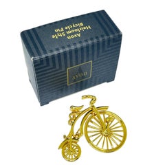 AVON gold tone 'HEIRLOOM STYLE BICYCLE' designer figural pin brooch