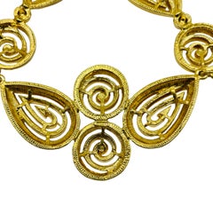 AVON signed vintage gold tone massive choker chain designer necklace