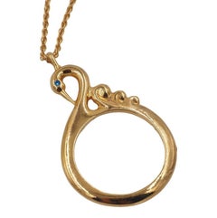 Avon Swan Gold Magnifier Necklace