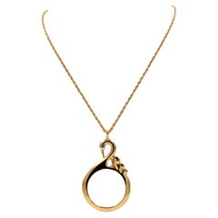 Avon Swan Gold Magnifier Necklace