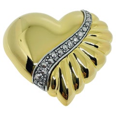 AVON vintag gold tone marcasite 
SPARKLE HEART
 designer brooch
