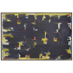 Vintage Avshalom Okashi 'Israeli 1916-1980', Large Oil on Canvas