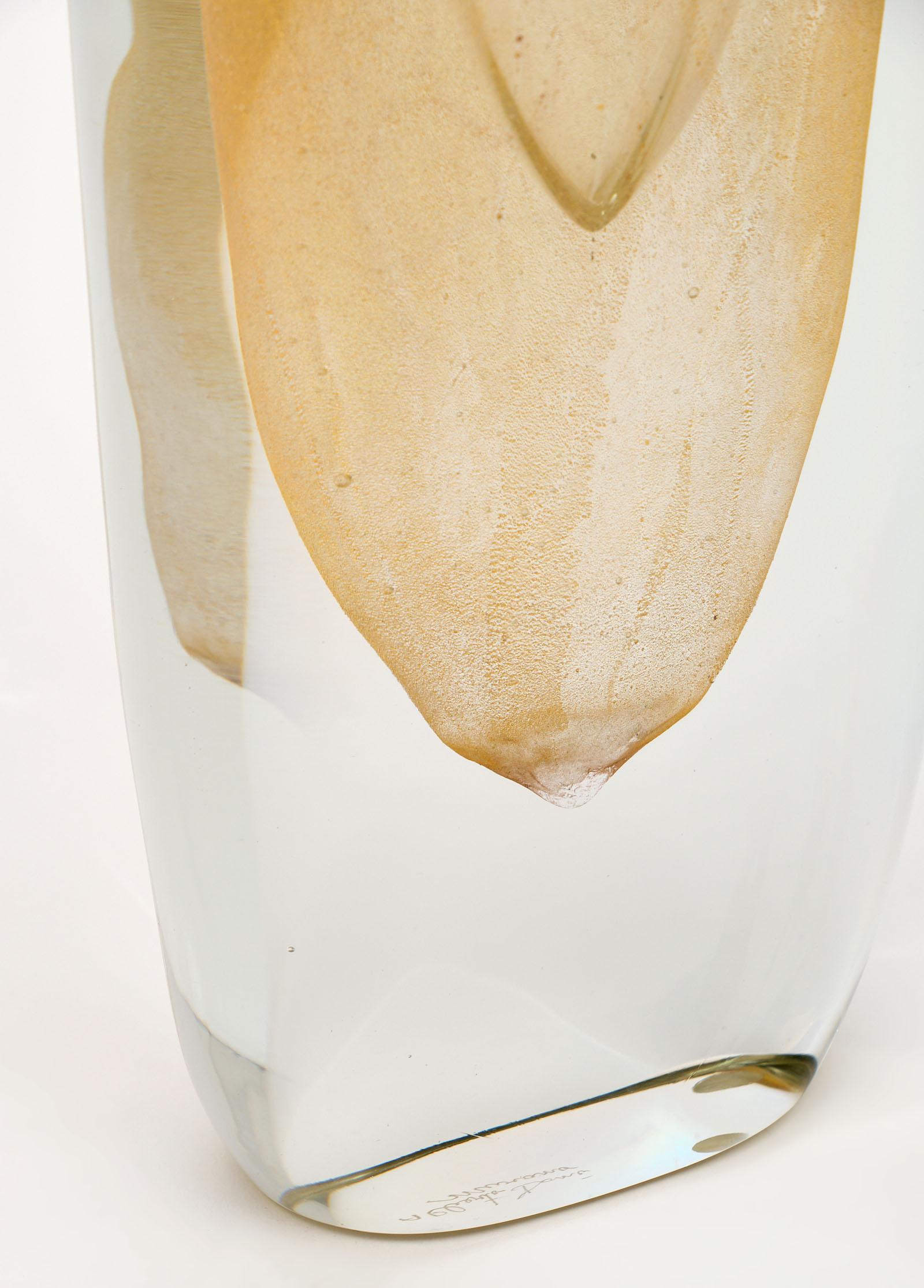 Avventurina Murano Glass Sommerso Vase 2