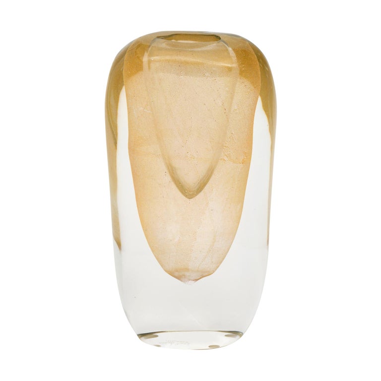 Avventurina Murano Glass Sommerso Vase at 1stDibs