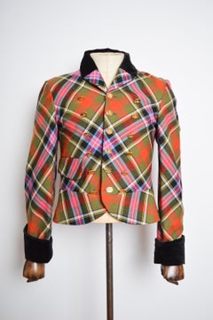 AW 1988 / 89 Vivienne Westwood Bruce of Kinnaird Tartan Mens Runway Jacket