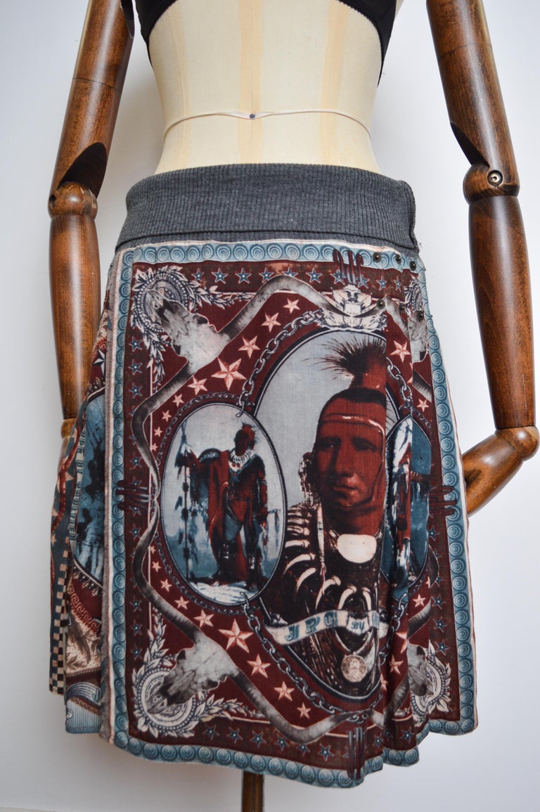AW 1994 Vintage Jean Paul Gaultier Native American Print Avant