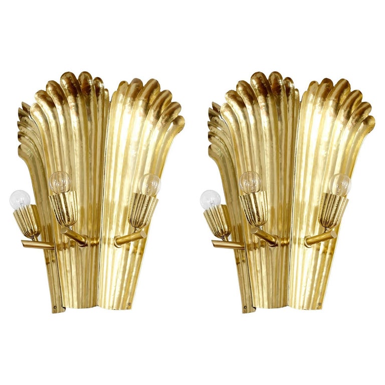 Picture of a.W. Borgh Designed Swedish Grace Wall Sconces, Jonkoping, Scandinavian ...