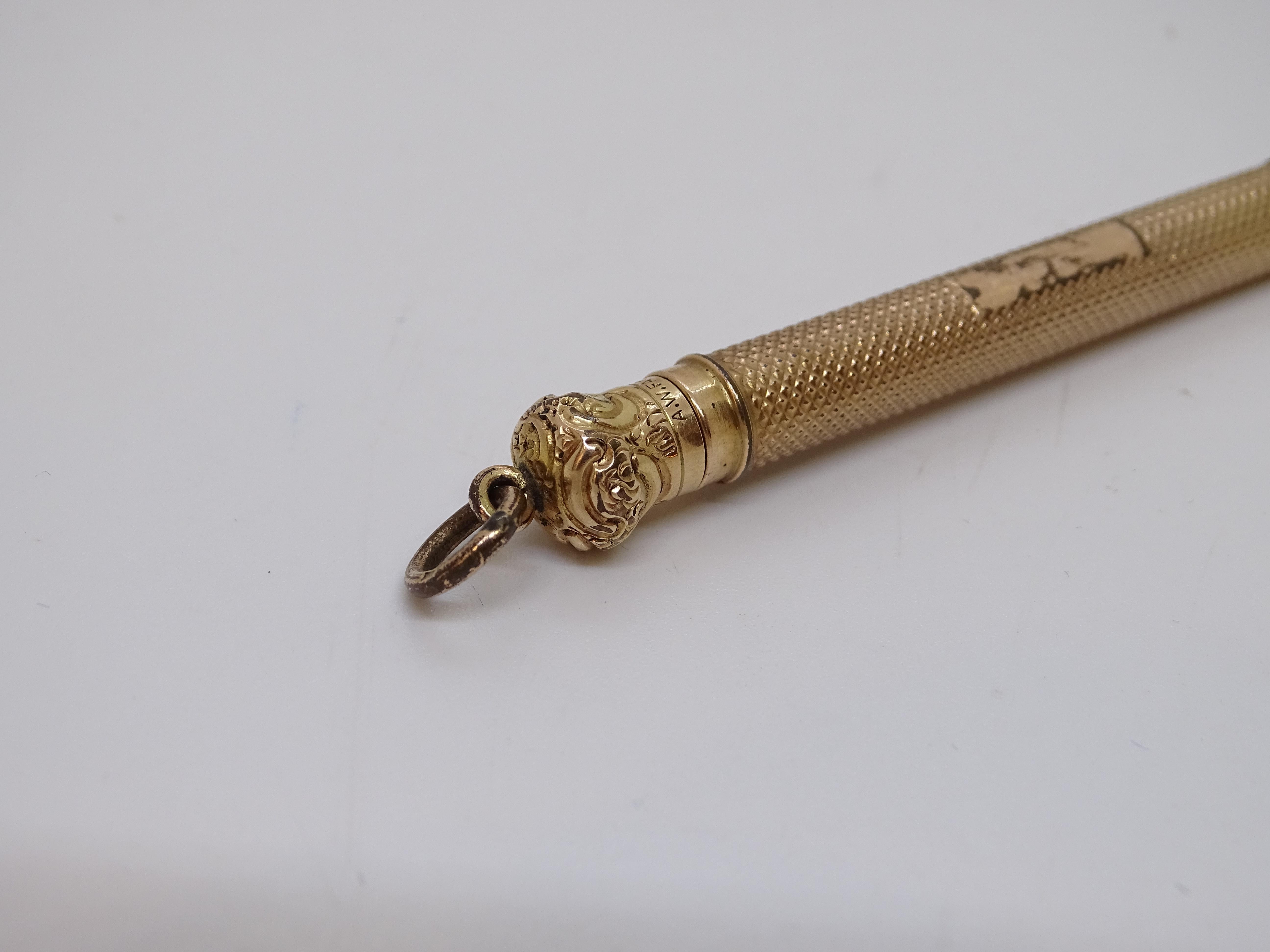 A.W. Porte-mine Faber-Castell or ou plaqué or, présenté dans son emballage d'origine. en vente 11