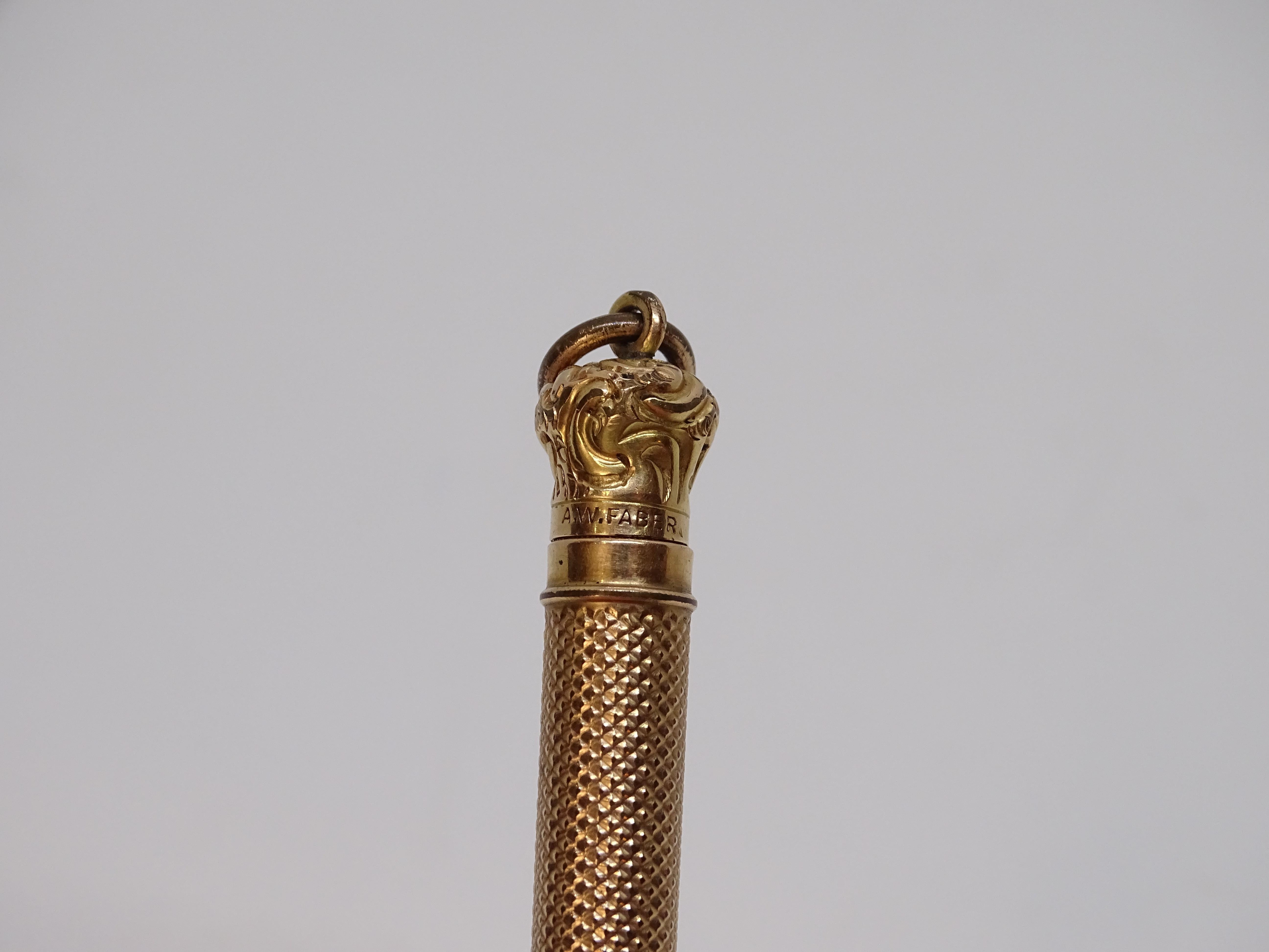 A.W. Porte-mine Faber-Castell or ou plaqué or, présenté dans son emballage d'origine. en vente 12