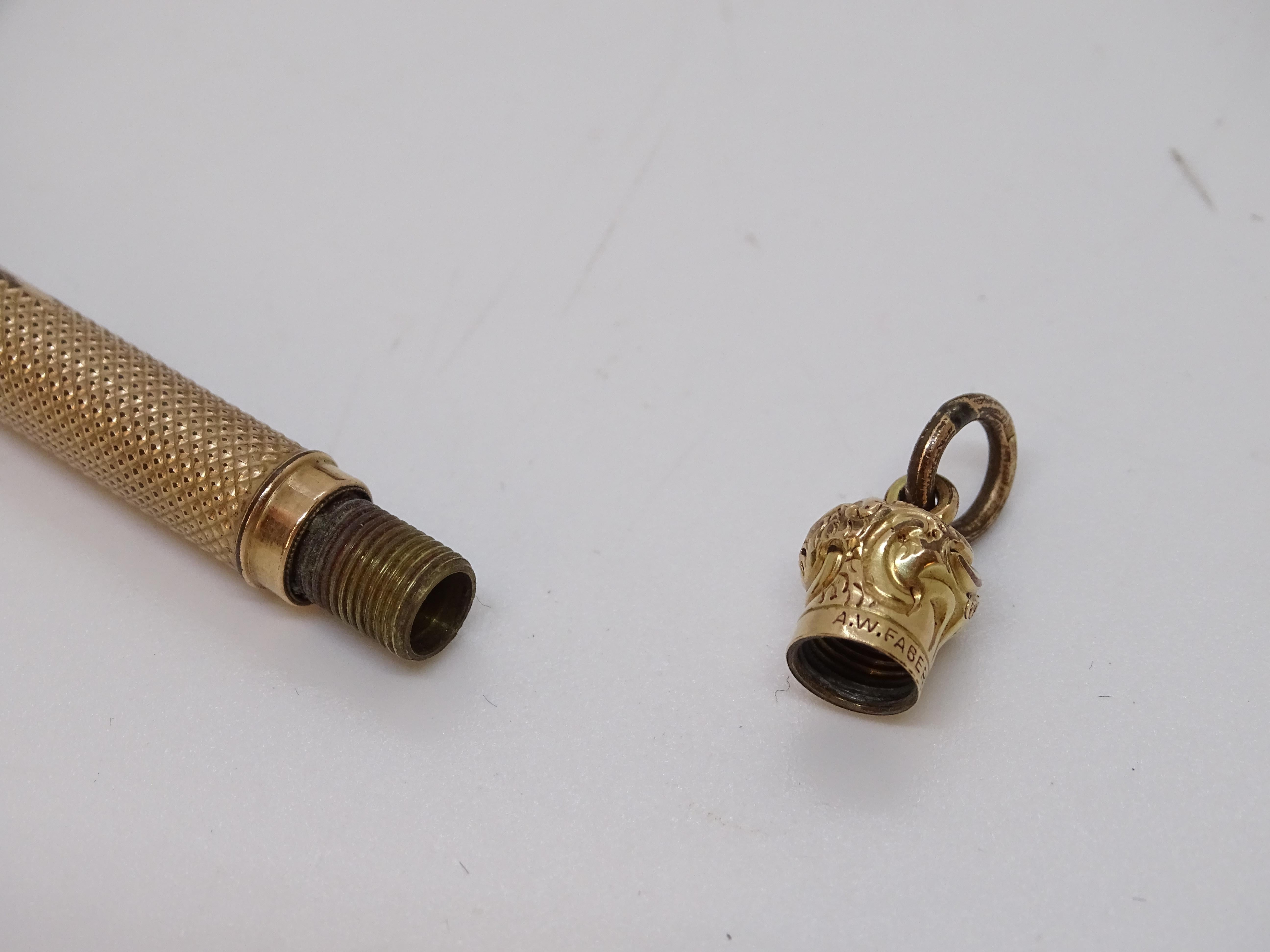 A.W. Porte-mine Faber-Castell or ou plaqué or, présenté dans son emballage d'origine. en vente 14
