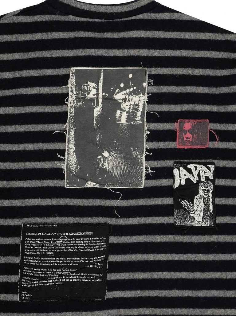 Raf Simons AW01 Patchwork Short Sleeve Sweater For Sale at 1stDibs