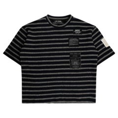 Raf Simons AW01 Maglione patchwork a maniche corte