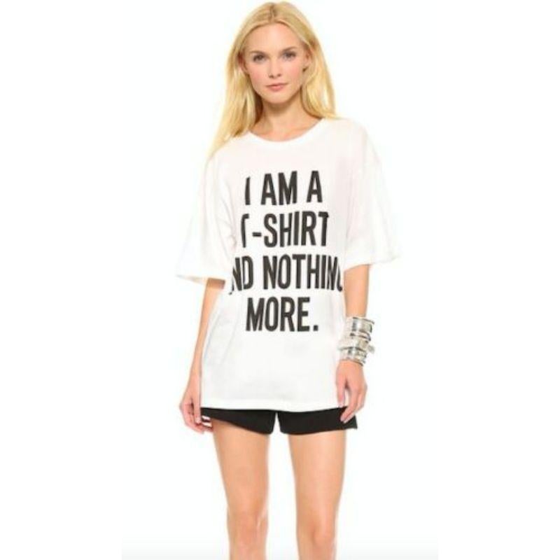 Women's AW14 Moschino Couture Jeremy Scott I Am a Tshirt and Nothing More T-shirt S