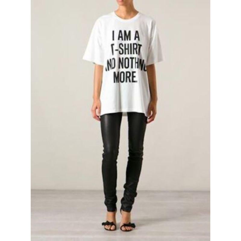 AW14 Moschino Couture Jeremy Scott I Am a Tshirt and Nothing More T-shirt XS In New Condition For Sale In Matthews, NC
