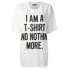 AW14 Moschino Couture Jeremy Scott I Am a Tshirt and Nothing More T-shirt XS