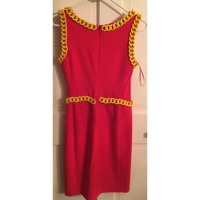 AW14 Moschino Couture Jeremy Scott McDonalds Fast Food Belted Dress Red Yellow For Sale 3