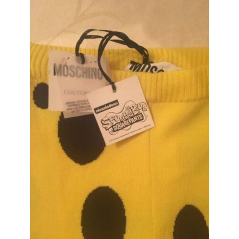 Women's AW14 Moschino Couture Jeremy Scott Spongebob Shorts Yellow Size US 6 / IT 40 For Sale