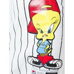 AW15 Moschino Couture Jeremy Scott Looney Tunes Striped Tweety Pencil Skirt 10