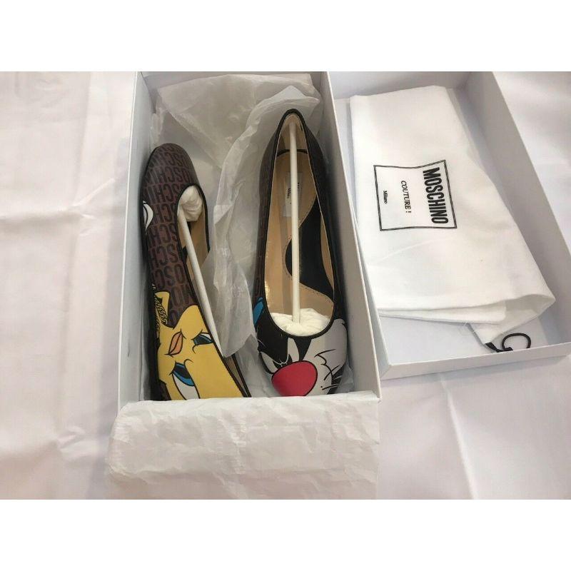 Women's AW15 Moschino Couture Jeremy Scott Looney Tunes Tweety Flat Ballet Shoes For Sale