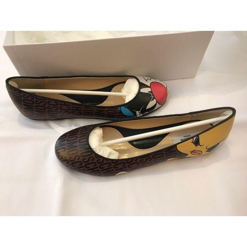 AW15 Moschino Couture Jeremy Scott Looney Tunes Tweety Flat Ballet Shoes For Sale 1