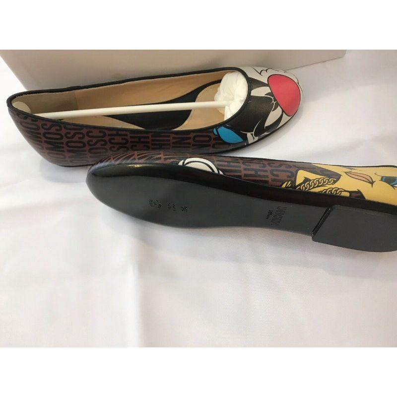 AW15 Moschino Couture Jeremy Scott Looney Tunes Tweety Flat Ballet Shoes For Sale 2