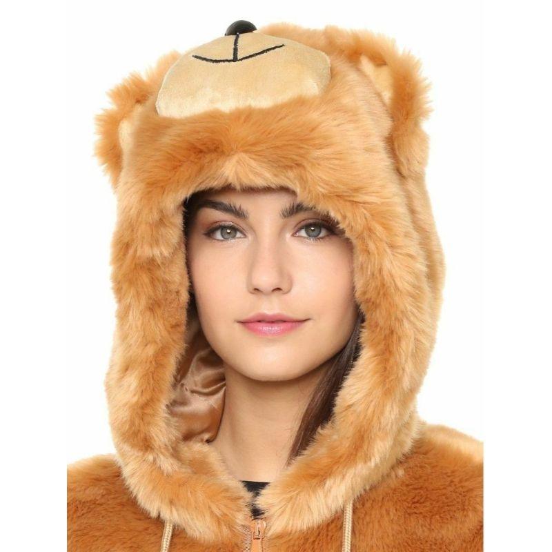 AW15 Moschino Couture Jeremy Scott Teddy Bear Bomber Hoodie Ready to Bear 38 IT For Sale 3