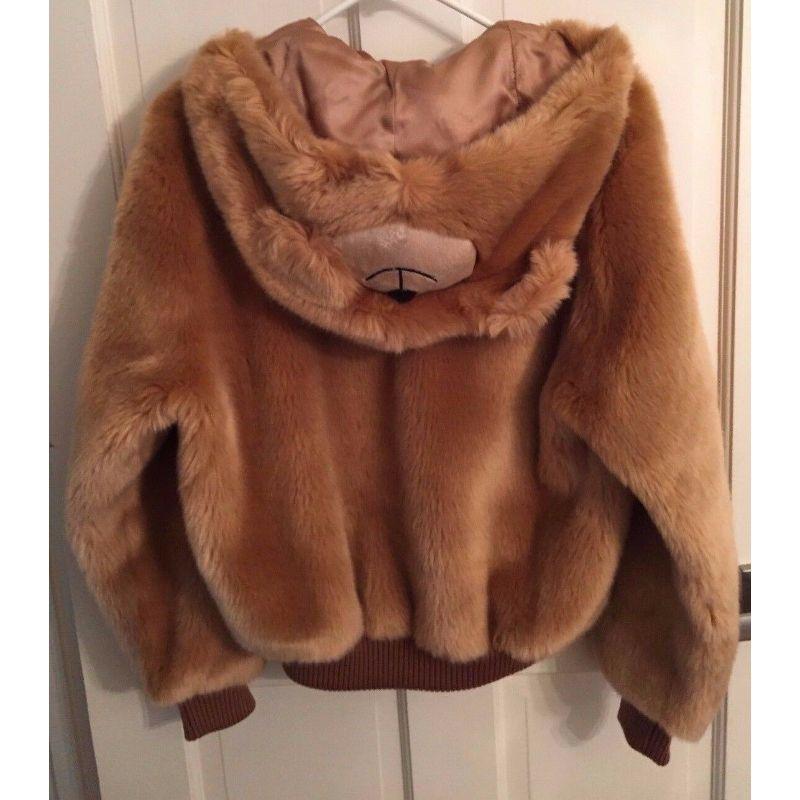AW15 Moschino Couture Jeremy Scott Teddy Bear Bomber Hoodie Ready to Bear 38 IT For Sale 1