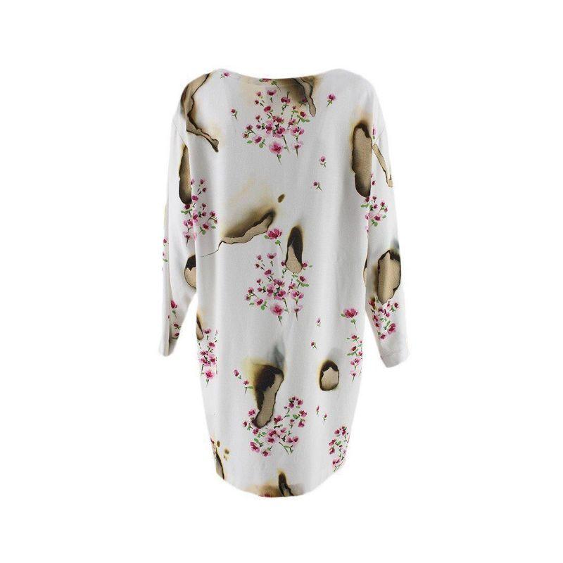 AW16 Moschino Couture Jeremy Scott Burnt Effect Floral White Rayon Dress For Sale 4