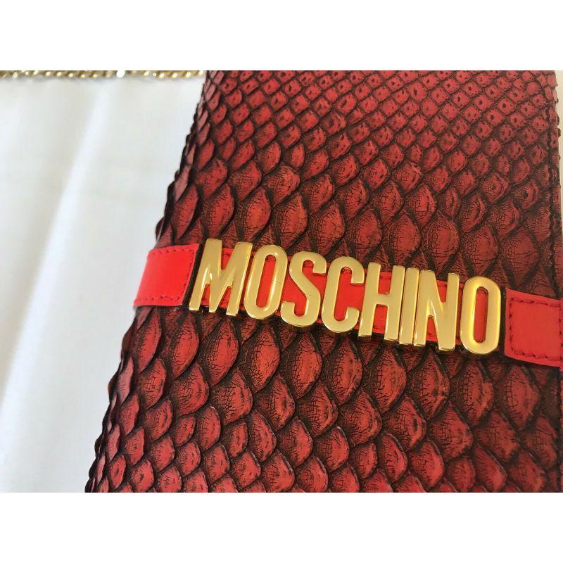 love moschino lizard print shoulder bag