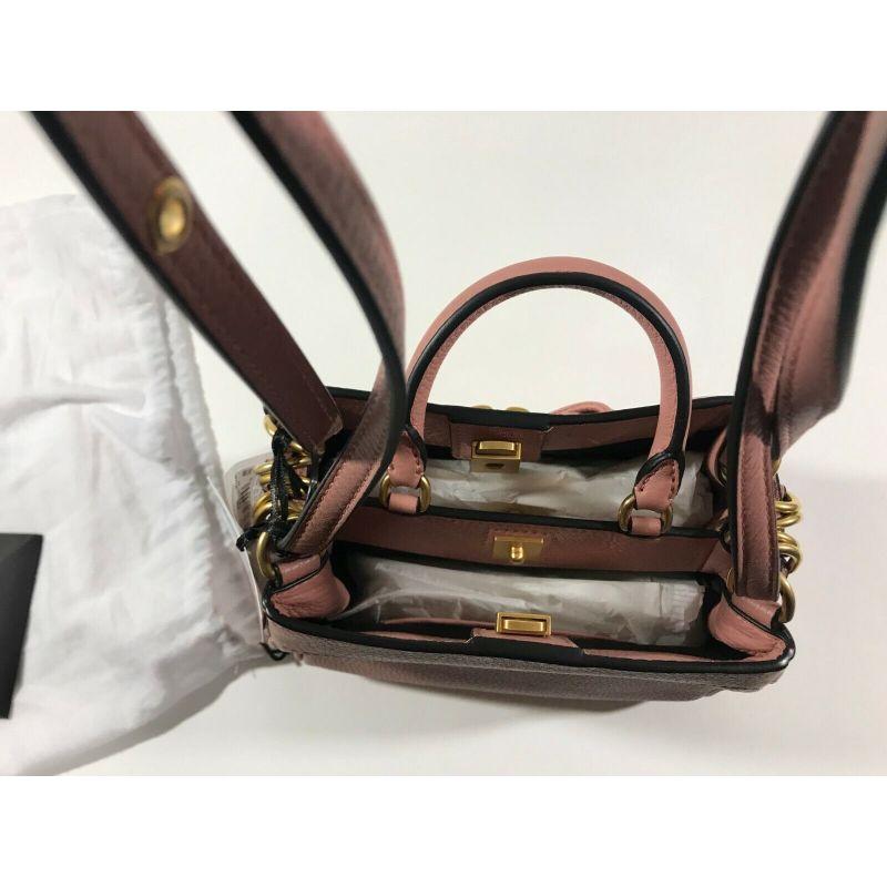 AW17 Moschino Couture Jeremy Scott Antike rosa Leder-B-Pocket-Handtasche mit Gold im Angebot 1