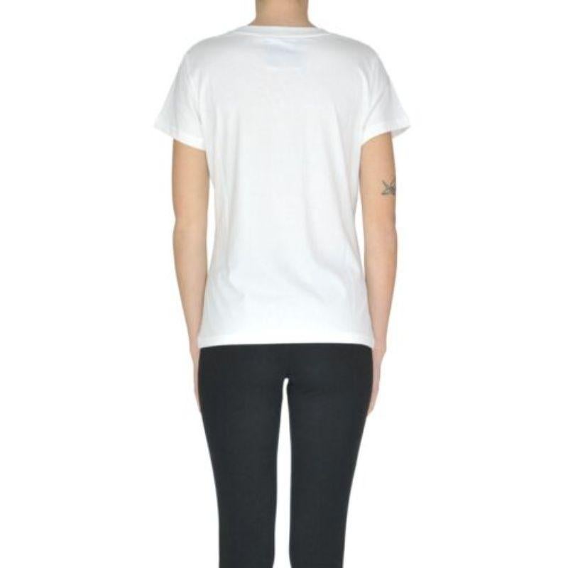 AW17 Moschino Couture Jeremy Scott Fauxchino Milano White Cotton T-shirt For Sale 2