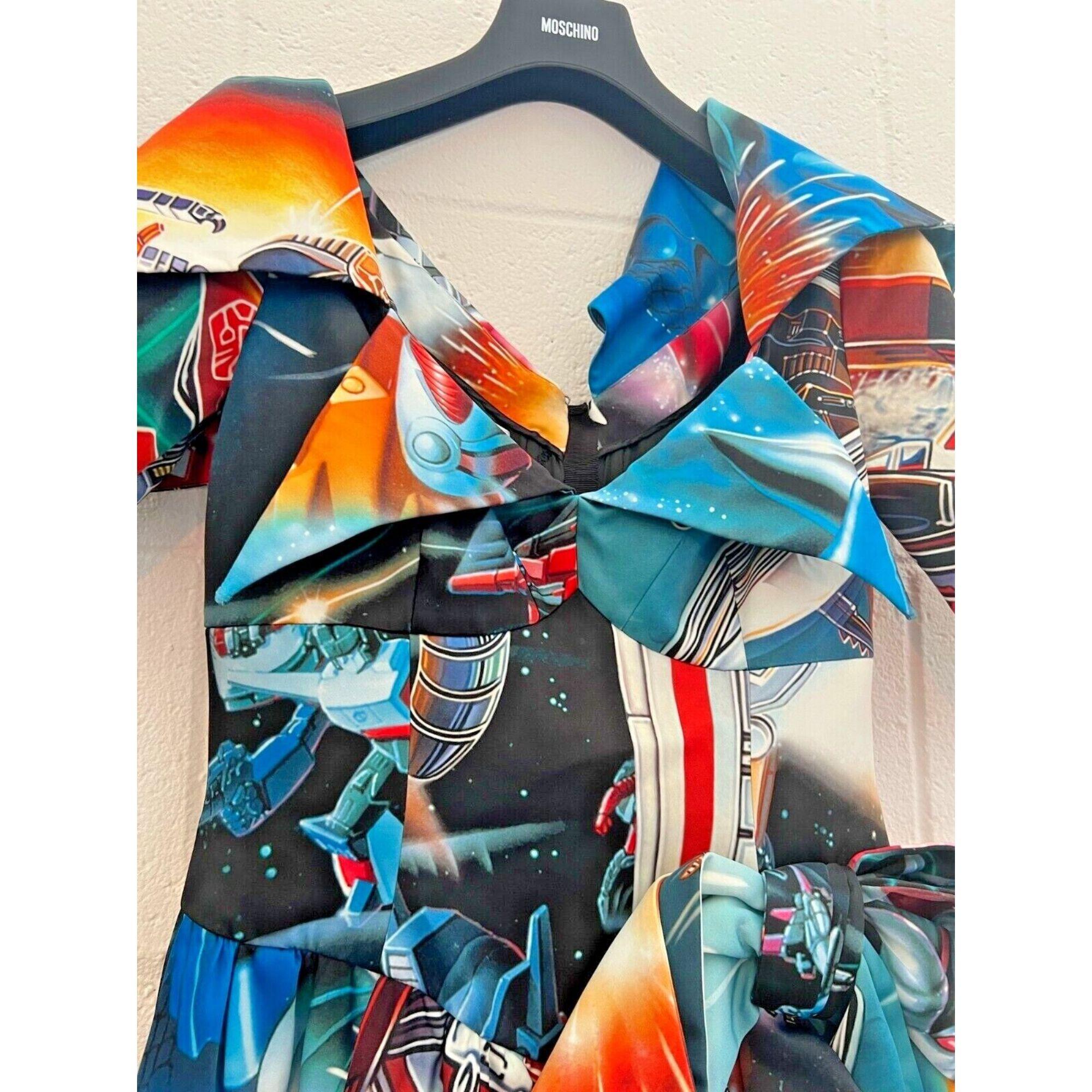 AW17 Moschino Couture Transformers Dress Cocktail Gown by Jeremy Scott In New Condition For Sale In Palm Springs, CA