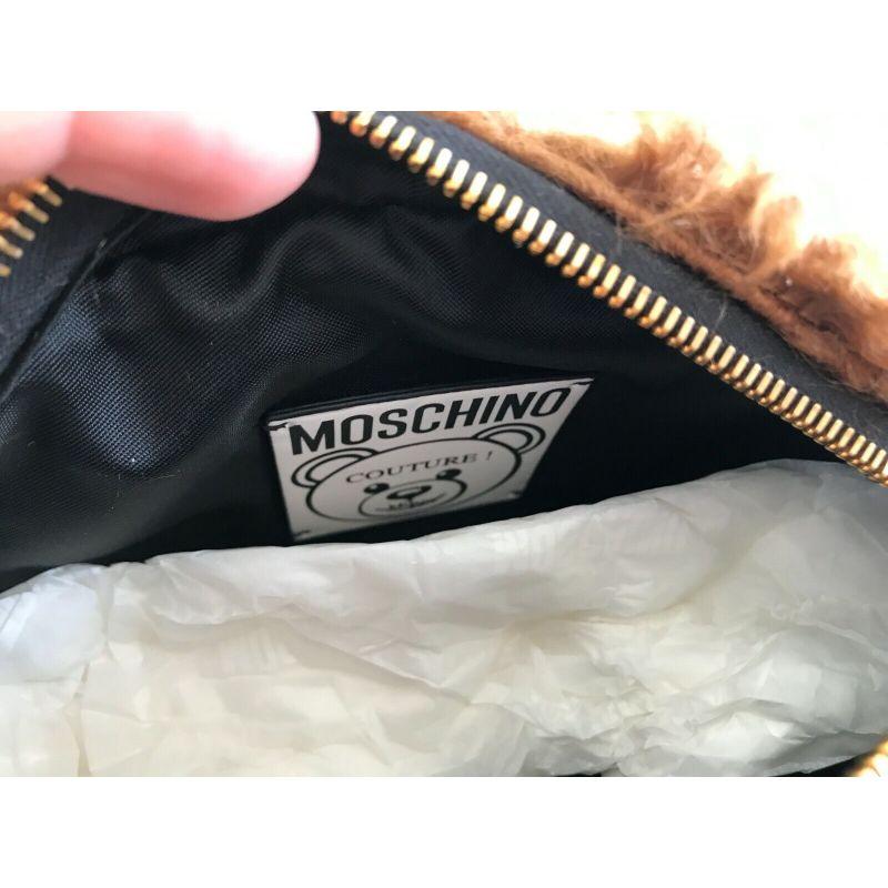 AW18 Moschino Couture Jeremy Scott Fur Teddy Bear Head Crossbody Shoulder Bag For Sale 4