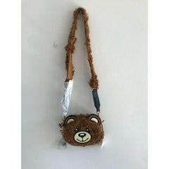 AW18 Moschino Couture Jeremy Scott Fur Teddy Bear Head Crossbody Shoulder Bag