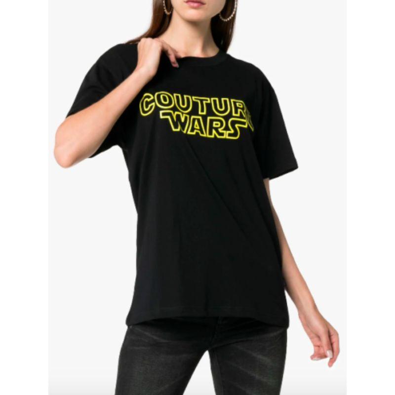AW18 Moschino Couture Jeremy Scott Star Wars „Couture Wars“ Schwarzes T-Shirt- 38 IT im Angebot 4