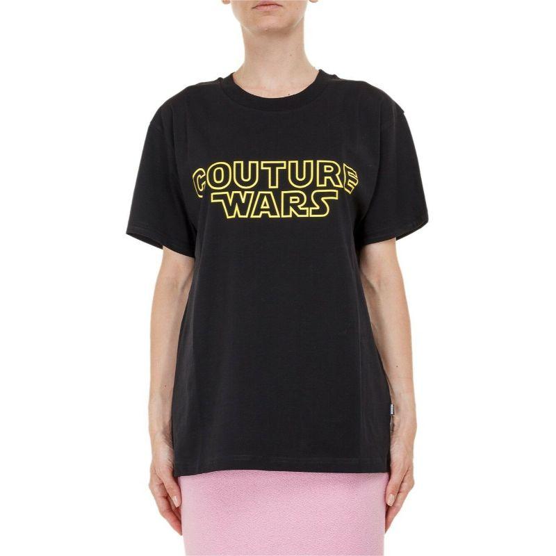 AW18 Moschino Couture Jeremy Scott Star Wars „Couture Wars“ Schwarzes T-Shirt- 40 IT im Zustand „Neu“ im Angebot in Matthews, NC
