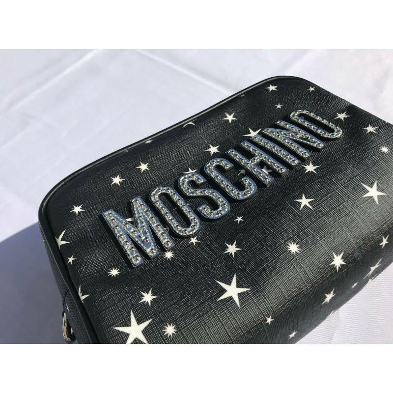 Women's AW18 Moschino Couture Jeremy Scott Ufo Teddy Bear Invasion Black Make Up Bag For Sale