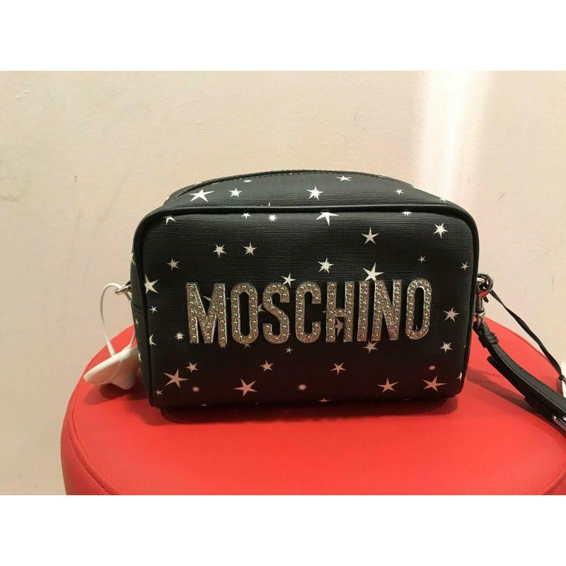 AW18 Moschino Couture Jeremy Scott Ufo Teddy Bear Invasion Black Make Up Bag For Sale 4