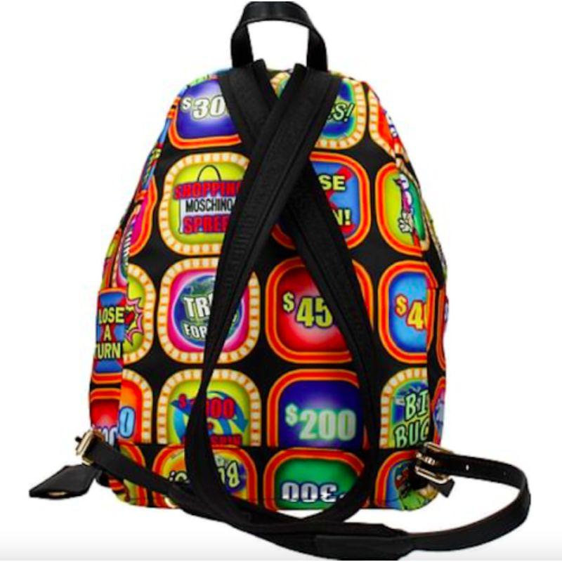 Brown AW19 Moschino Couture Jeremy Scott Game Show Troll Adjustable Straps Backpack For Sale