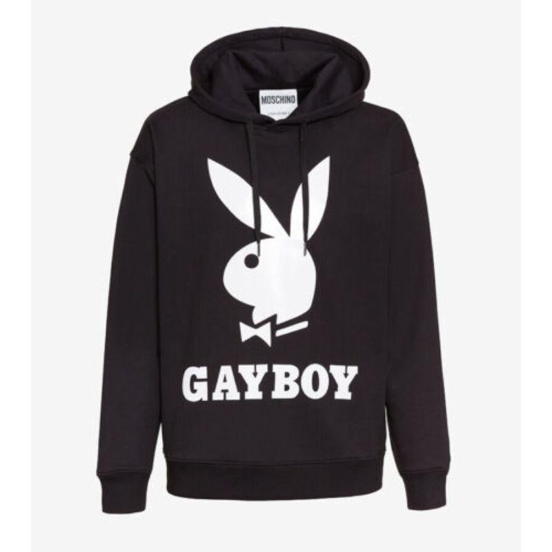 AW19 Moschino Couture Jeremy Scott Playboy Gayboy Black Hooded Sweatshirt 52 IT

Additional Information:
Material: Cotton
Color: Black
Pattern: Solid
Style: Pullover   
Size: 52 IT
Theme: Playboy x Gayboy    
100% Authentic!!!
Condition: Brand new