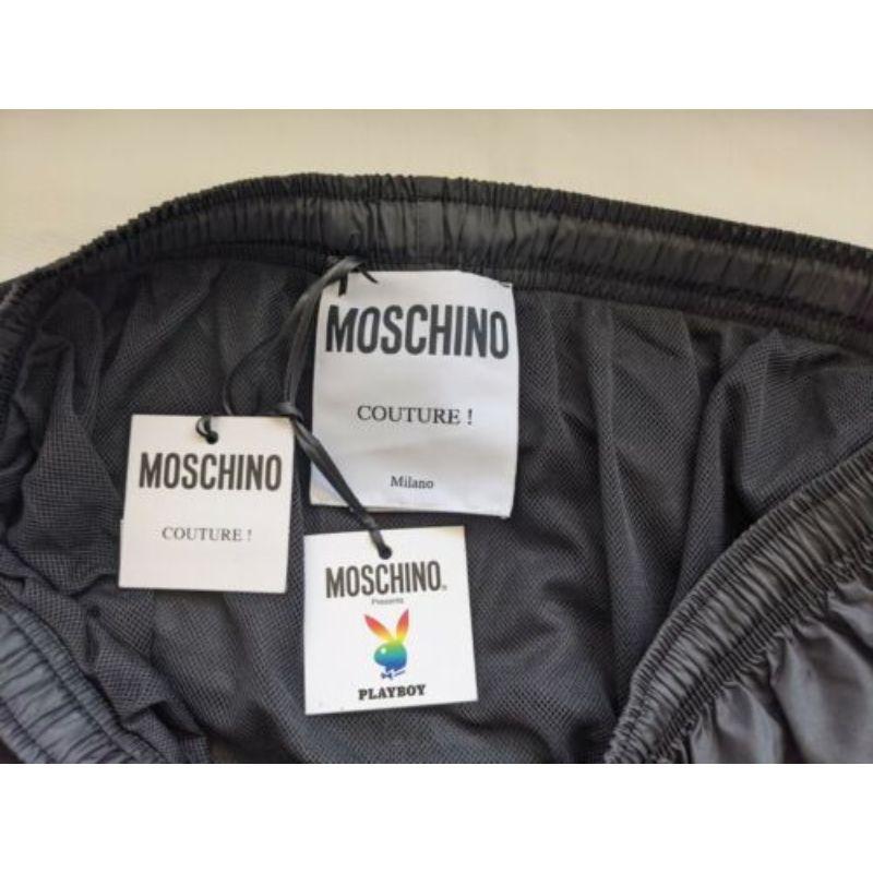 AW19 Moschino Couture x Jeremy Scott x Playboy Gayboy Black Swim Trunks 56 IT For Sale 6